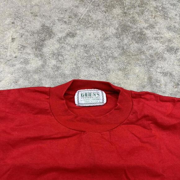 vintage guess jeans made in usa red shirt size large - Picture 3 of 3